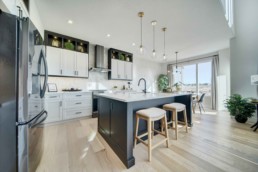 modern kitchen in the midland showhome in rosewood